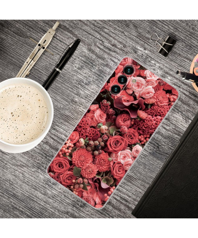 Coque Samsung Galaxy A13 5G / 04s Red Flower