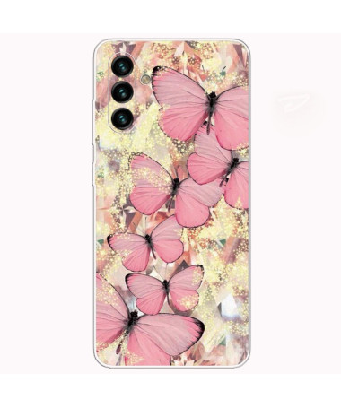 Coque Samsung Galaxy A13 5G / 04s Papillons Roses