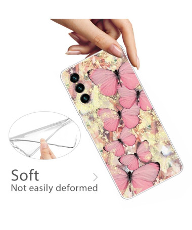 Coque Samsung Galaxy A13 5G / 04s Papillons Roses