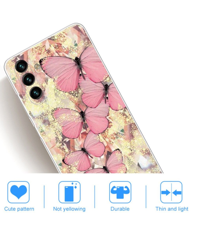 Coque Samsung Galaxy A13 5G / 04s Papillons Roses