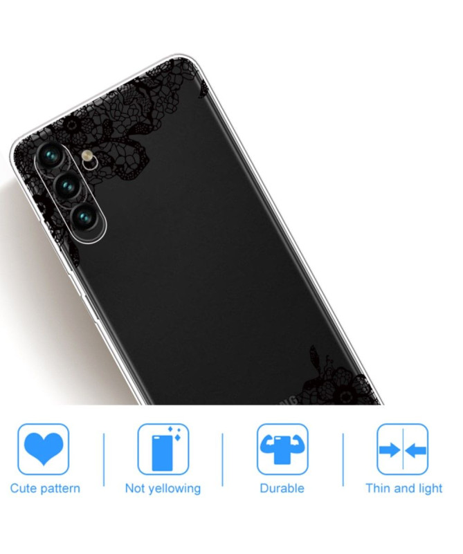 Coque Samsung Galaxy A13 5G / 04s fleur dentelle