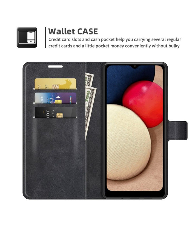 Housse Samsung Galaxy A03s portefeuille style cuir