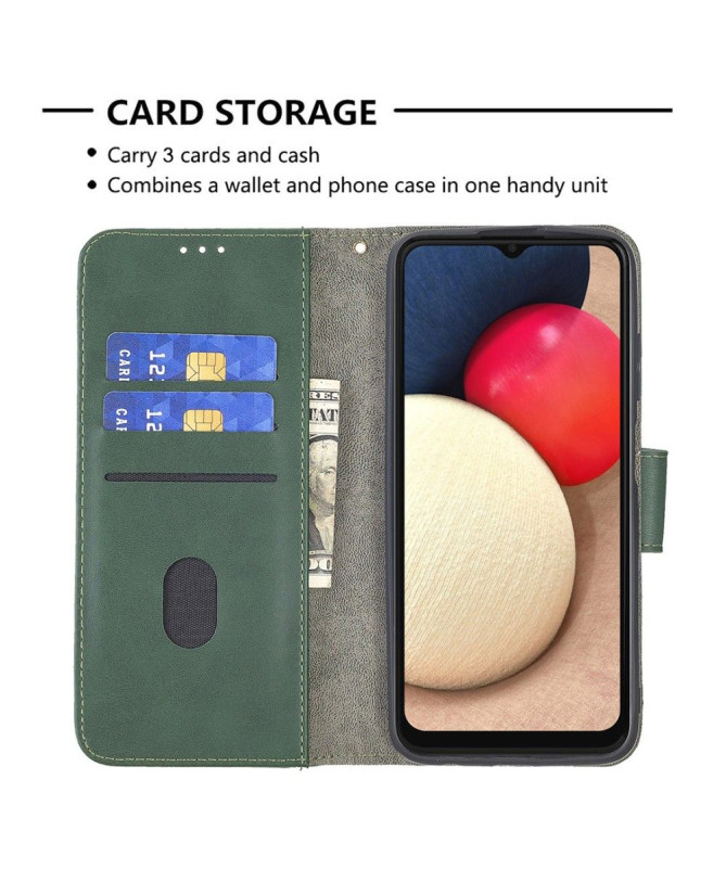 Housse Samsung Galaxy A03s Effet Cuir Aspect Croco