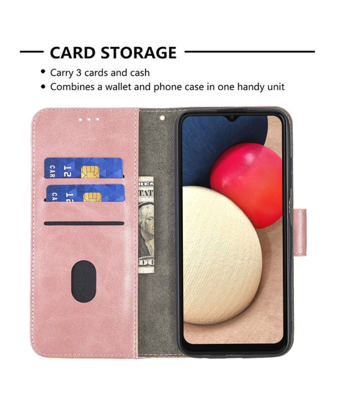 Housse Samsung Galaxy A03s Effet Cuir Aspect Croco