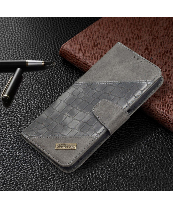 Housse Samsung Galaxy A03s Effet Cuir Aspect Croco