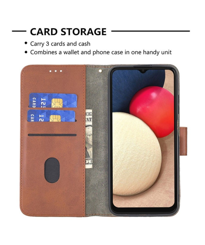 Housse Samsung Galaxy A03s Effet Cuir Aspect Croco