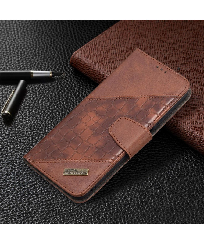 Housse Samsung Galaxy A03s Effet Cuir Aspect Croco