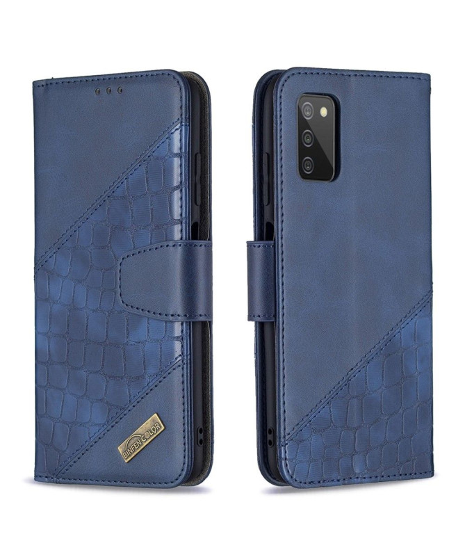 Housse Samsung Galaxy A03s Effet Cuir Aspect Croco