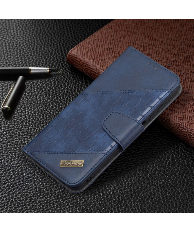 Housse Samsung Galaxy A03s Effet Cuir Aspect Croco