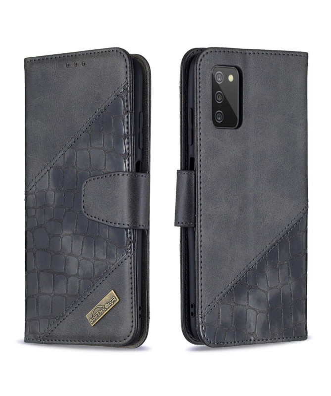 Housse Samsung Galaxy A03s Effet Cuir Aspect Croco