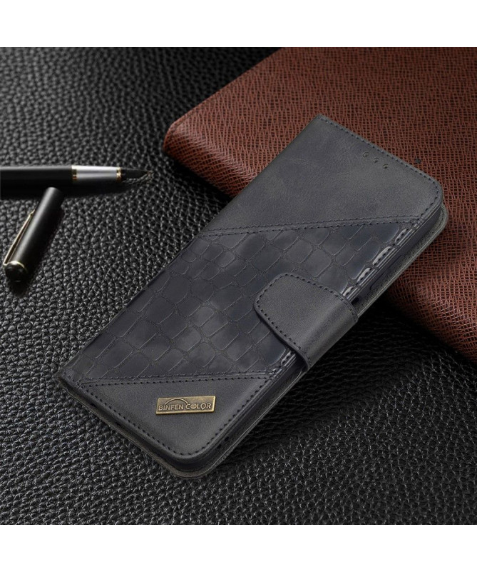 Housse Samsung Galaxy A03s Effet Cuir Aspect Croco