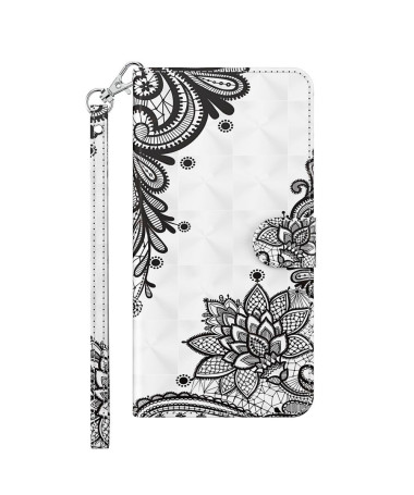 Housse Samsung Galaxy A03s fleurs dentelle