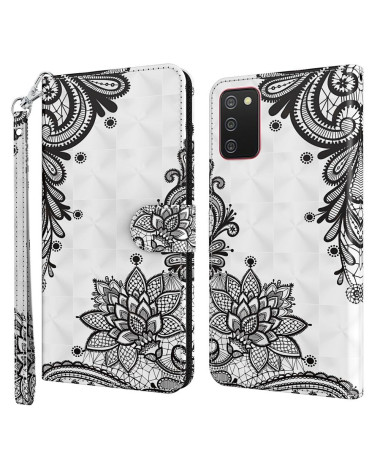 Housse Samsung Galaxy A03s fleurs dentelle