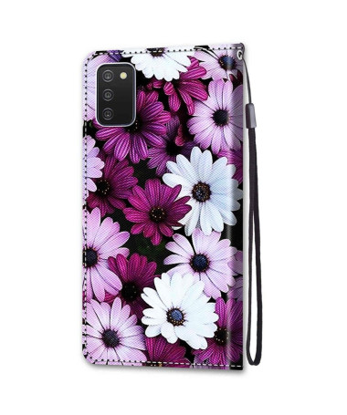 Housse Samsung Galaxy A03s marguerites colorées