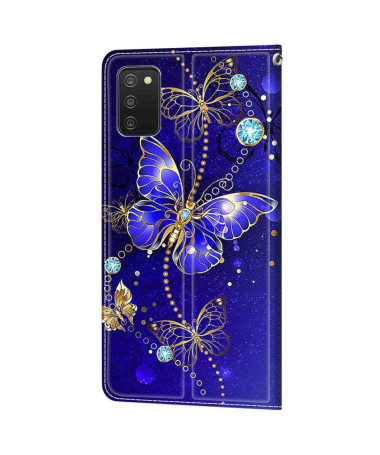 Housse Samsung Galaxy A03s Papillon violet