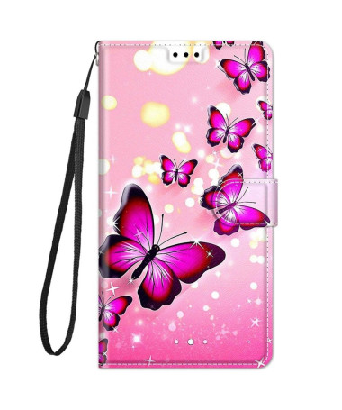 Housse Samsung Galaxy A03s Papillons roses