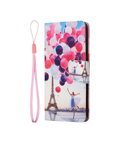 Housse Samsung Galaxy A03s Tour Eiffel Fille Ballon