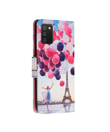 Housse Samsung Galaxy A03s Tour Eiffel Fille Ballon