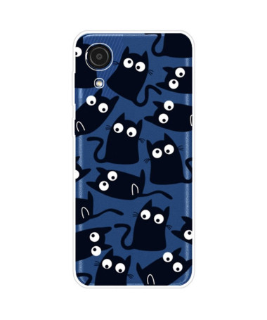 Coque Samsung Galaxy A03 Core Illustration de Chats Noirs