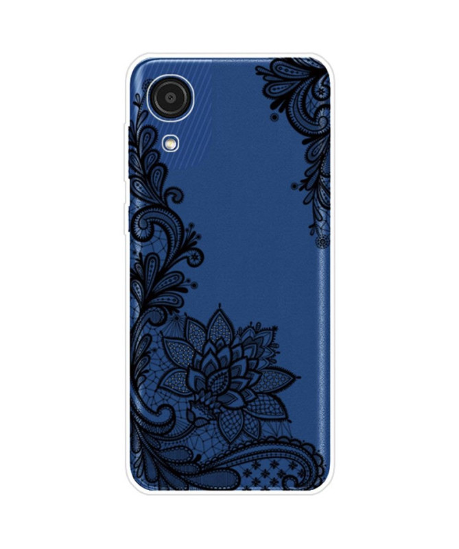 Coque Samsung Galaxy A03 Core fleur dentelle