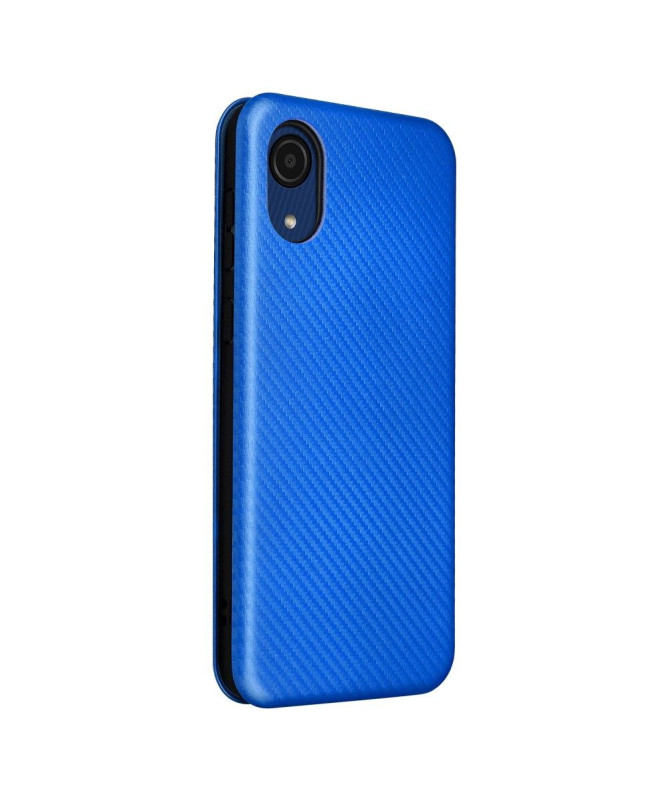 Housse Samsung Galaxy A03 Core simili cuir fibre de carbone