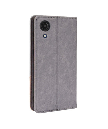 Housse Samsung Galaxy A03 Core flip cover simili cuir rétro