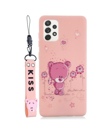 Coque Samsung Galaxy A33 5G Ourson à lanière