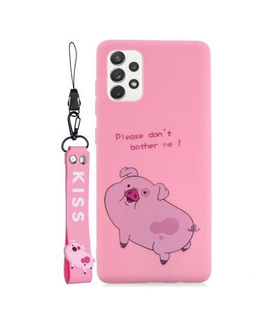 Coque Samsung Galaxy A33 5G Cochon à lanière