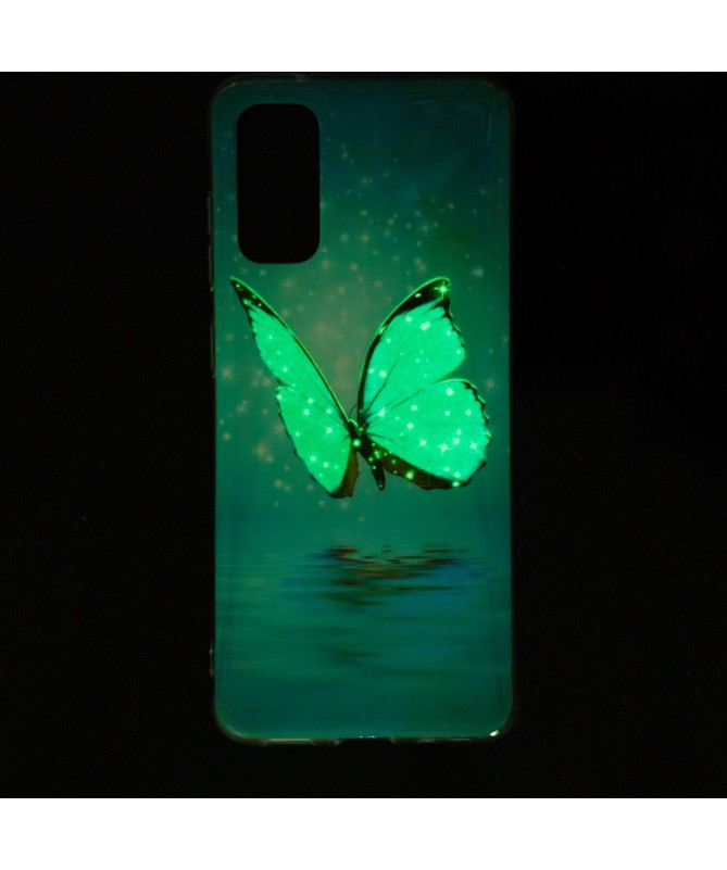 Coque Samsung Galaxy A33 5G Luminous papillon bleu