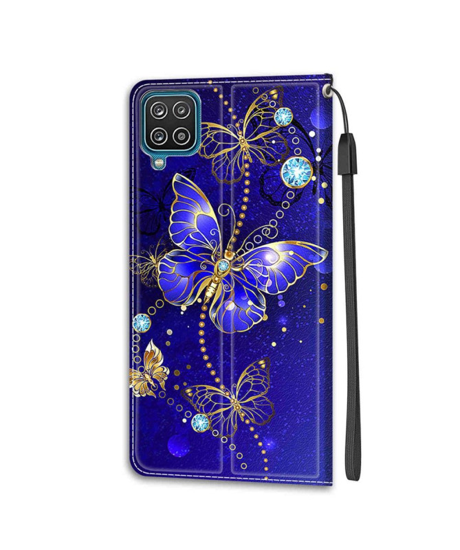 Housse Samsung Galaxy A12 / M12 Papillon violet