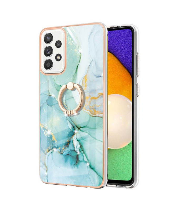 Coque Samsung Galaxy A52s 5G, A52 5G et A52 4G Marbre avec bague fonction support