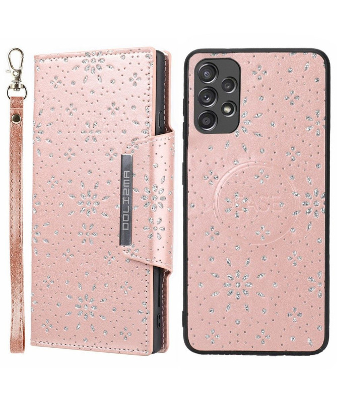 Coque et housse Samsung Galaxy A32 4G fleurs diamants