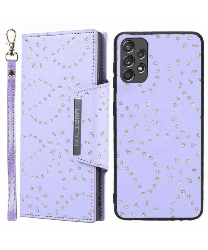 Coque et housse Samsung Galaxy A32 4G fleurs diamants