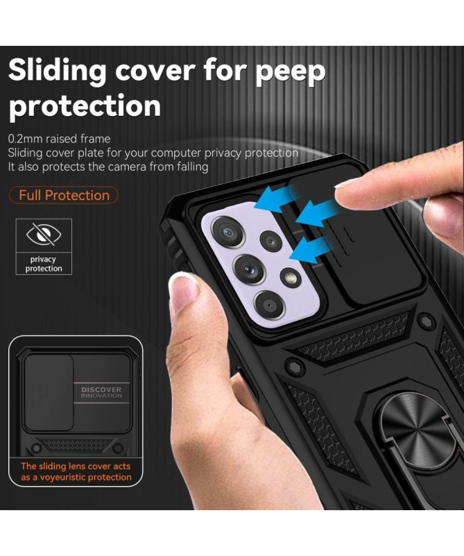 Coque Samsung Galaxy A33 5G Camera Slide Fonction Support Noir - photo 3