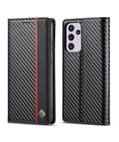 Housse Samsung Galaxy A33 5G effet cuir fibre de carbone