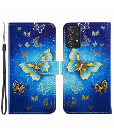 Housse Samsung Galaxy A33 5G Golden Butterfly