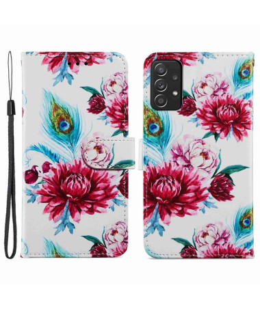 Housse Samsung Galaxy A33 5G Paon fleur