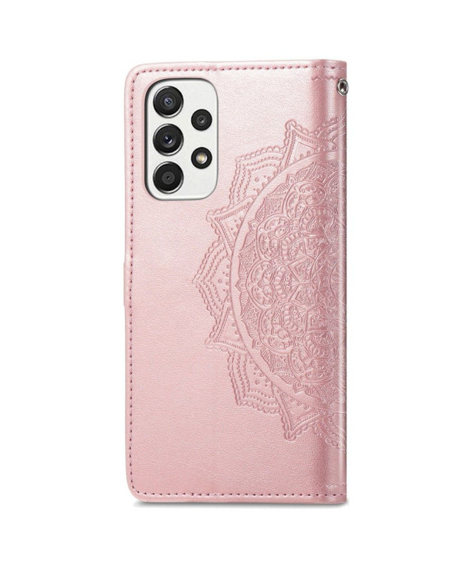 Housse Samsung Galaxy A33 5G Mandala relief en simili cuir