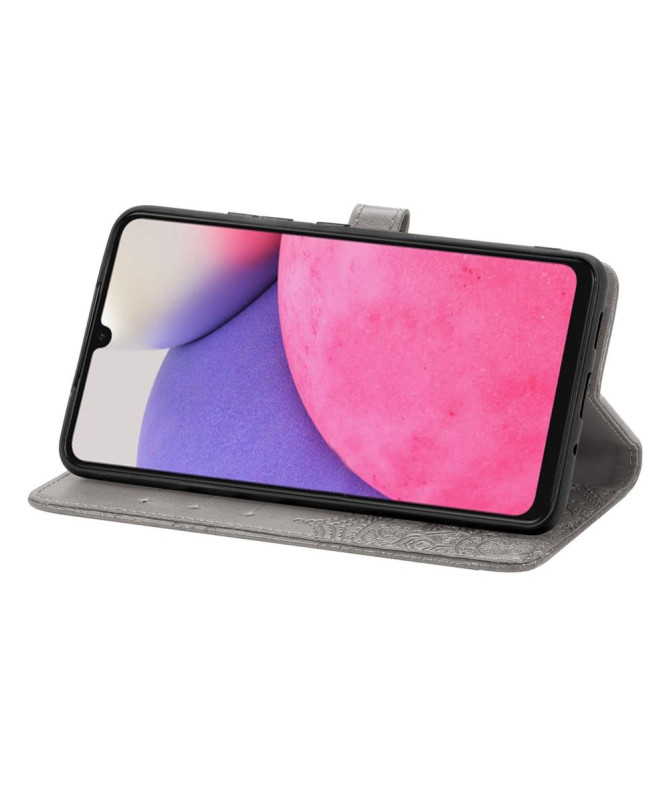 Housse Samsung Galaxy A33 5G Mandala relief en simili cuir
