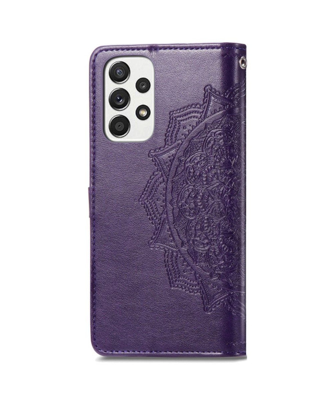 Housse Samsung Galaxy A33 5G Mandala relief en simili cuir