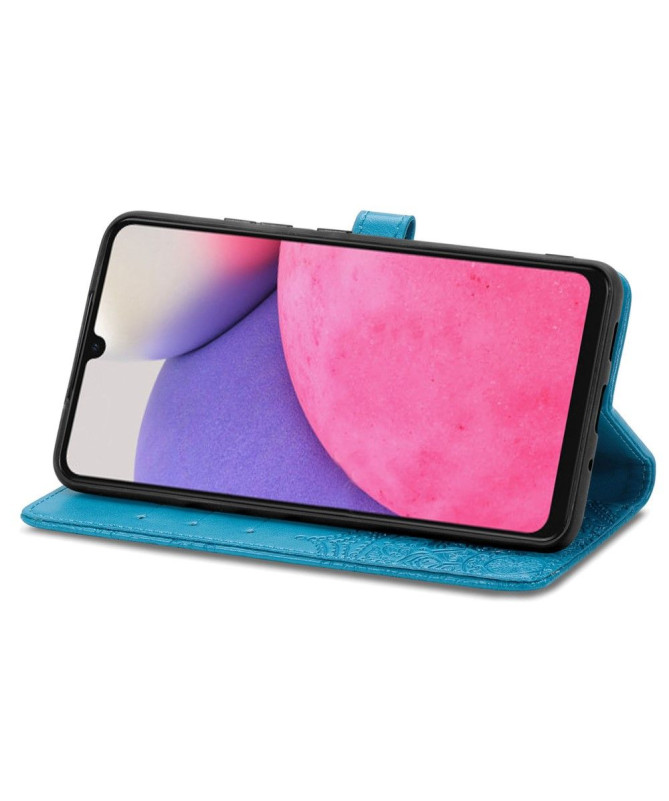 Housse Samsung Galaxy A33 5G Mandala relief en simili cuir