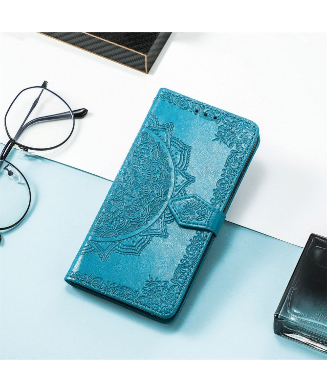 Housse Samsung Galaxy A33 5G Mandala relief en simili cuir