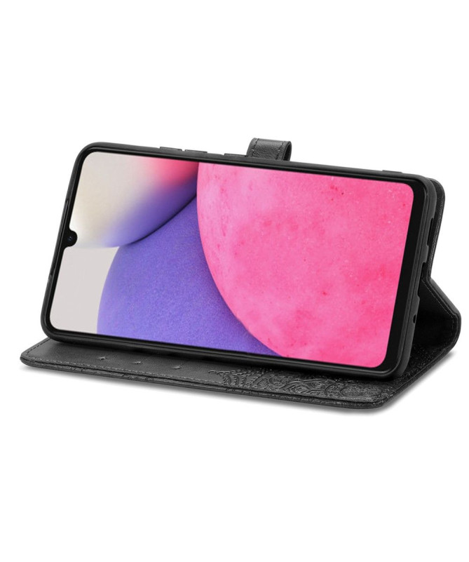 Housse Samsung Galaxy A33 5G Mandala relief en simili cuir