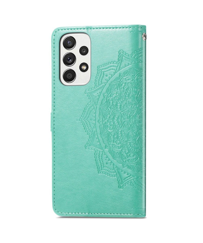 Housse Samsung Galaxy A33 5G Mandala relief en simili cuir