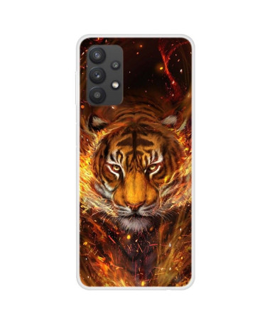 Coque Samsung Galaxy A32 4G Tigre de feu