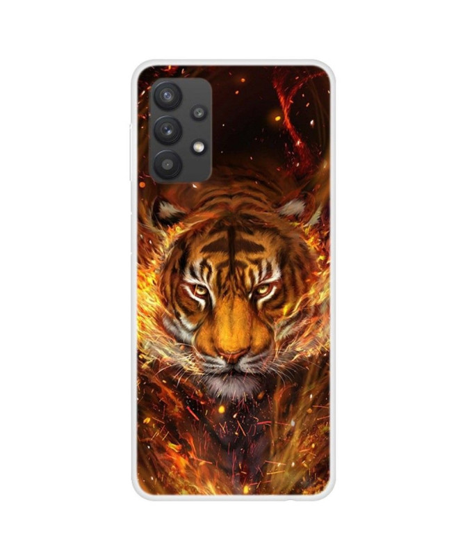 Coque Samsung Galaxy A32 4G Tigre de feu