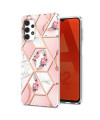 Coque Samsung Galaxy A13 marbre et couronne de fleurs