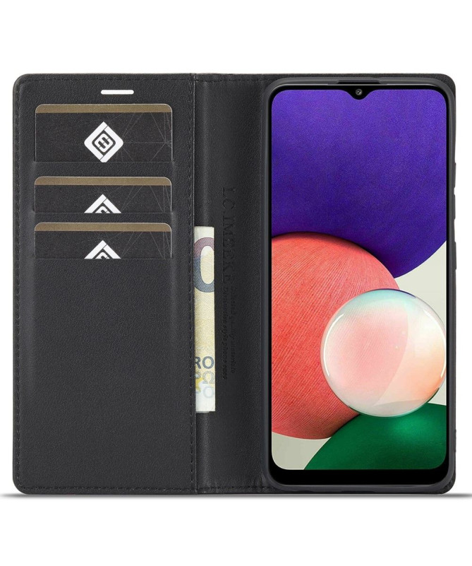 Housse Samsung Galaxy A13 effet cuir fibre de carbone