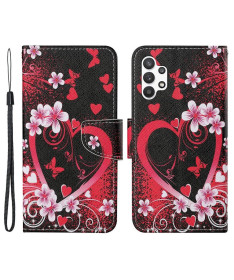 Housse Samsung Galaxy A13 Coeur Fleuri