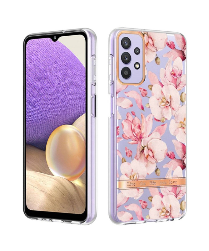 Coque Samsung Galaxy A13 Gardénia fleur rose